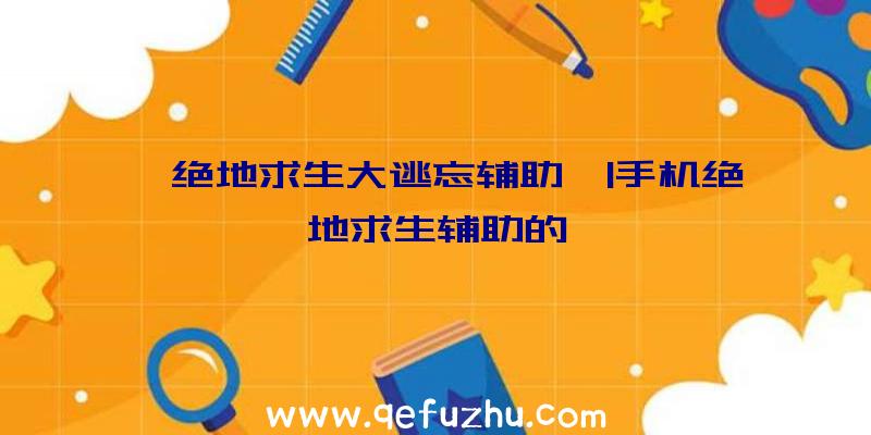 「绝地求生大逃忘辅助」|手机绝地求生辅助的